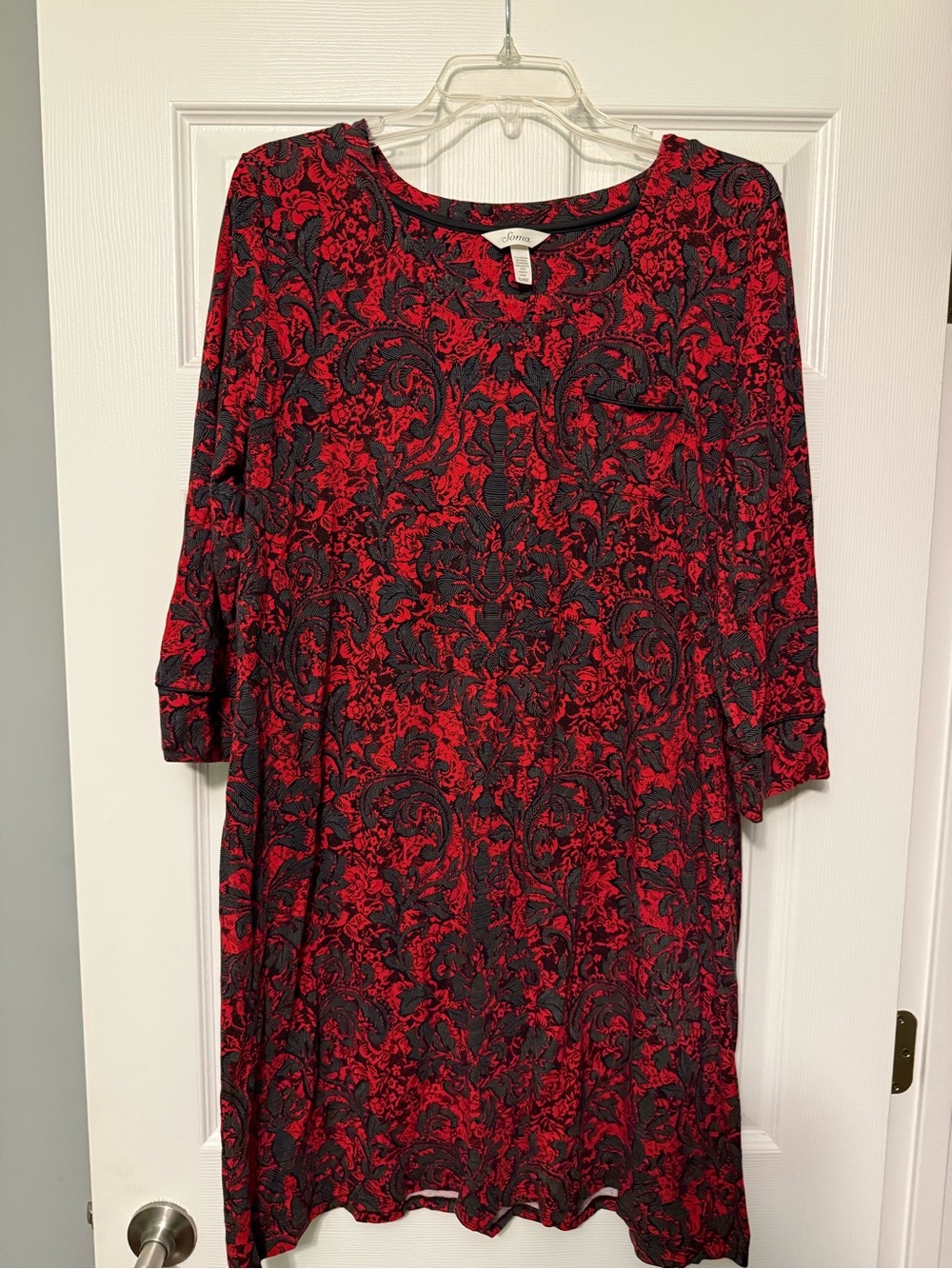 Soma Red and Black Paisley sleep shirt